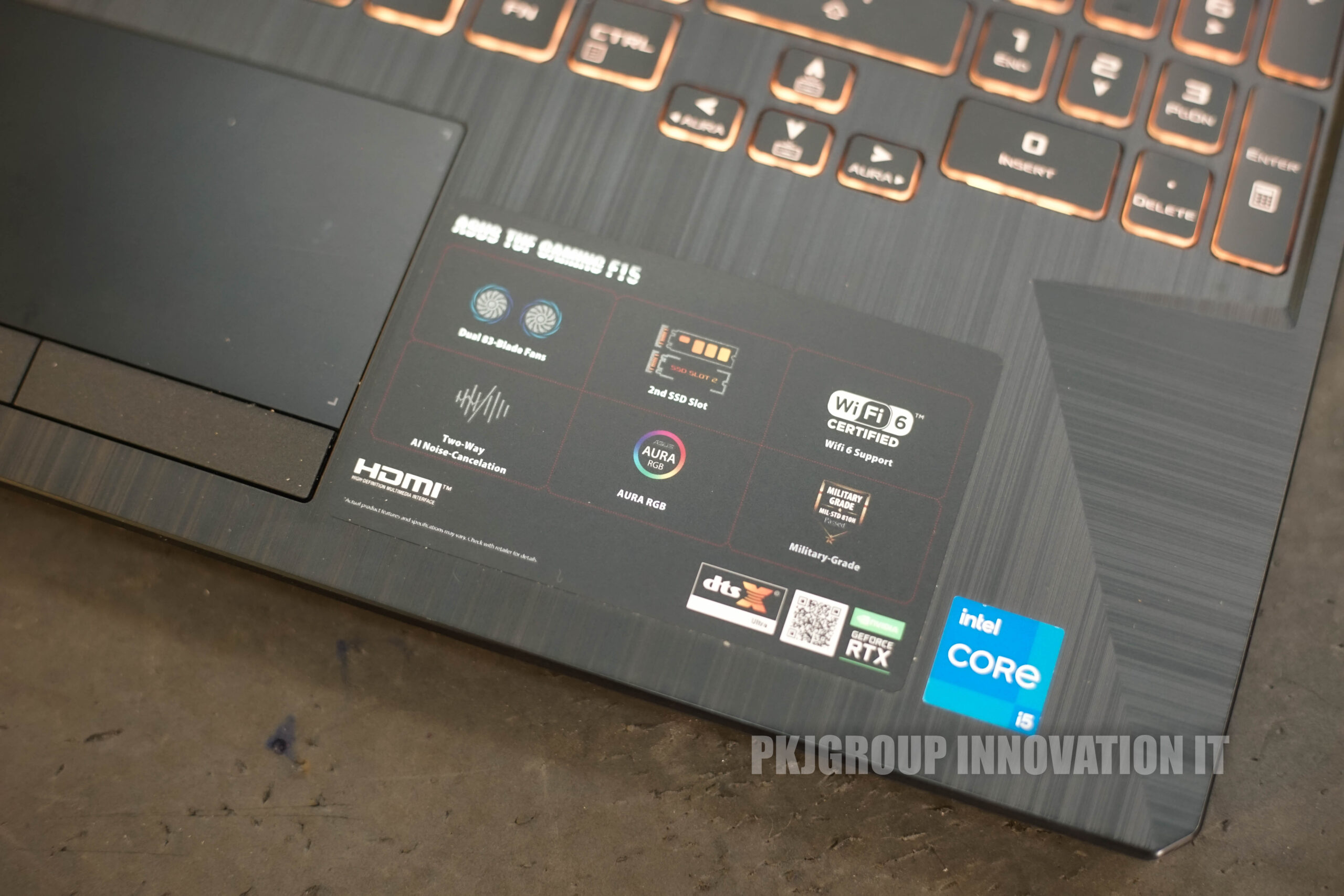 โน๊ตบุ๊คเล่นเกมมือสอง Asus TUF FX506HC-HN111W i5-11400H RAM 8 GB M.2 512 GB RTX3050 - Image 7
